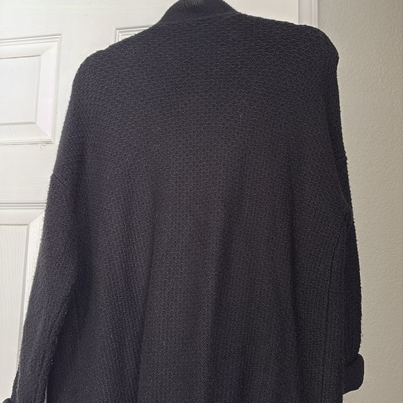 Unknown Brand, Soft Mid-Length Cardigan, Black Knit, XL - Picture 5 of 7